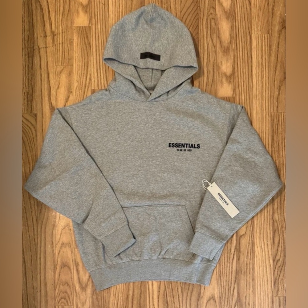 Essentials Heather Gray Hoodie Sweater